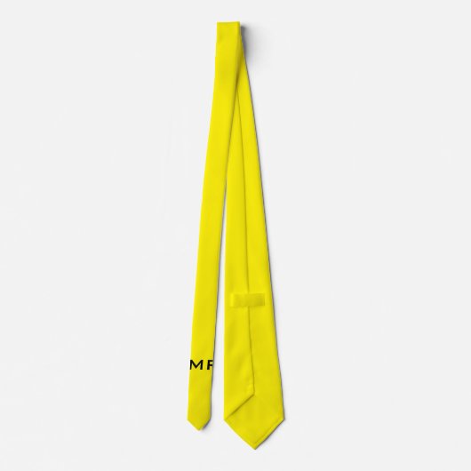 Cravate Joli Monogramme Jaune (Dos)