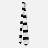 Cravate Joli Monogramme noir et blanc rayures (Dos)