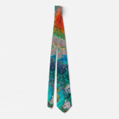 Cravate Joli Motif Abstrait bleu (Dos)