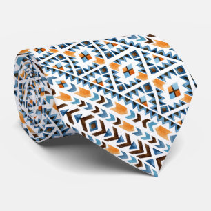 Cravate Joli motif aztèque à l'aquarelle
