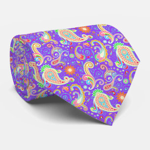 Cravate Joli motif cachemire coloré