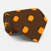 Cravate Joli Motif Citrouille (Roulé)