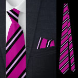 Cravate Joli Motif couleur rose rayures<br><div class="desc">La jolie cravate Motif Colorful Pink Stripes est un cadeau parfait pour Noël et les anniversaires.</div>