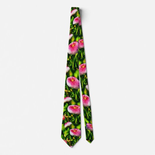 Cravate Joli motif dahlia (Devant)