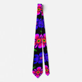 Cravate Joli Motif de fleurs roses (Devant)