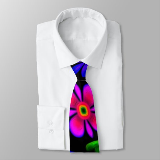 Cravate Joli Motif de fleurs roses (Attaché)