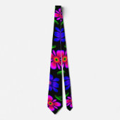 Cravate Joli Motif de fleurs roses (Devant)