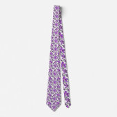 Cravate Joli motif de fleurs violettes (Devant)