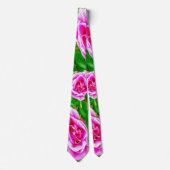 Cravate Joli motif de rose rouge (Devant)