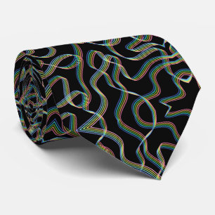 Cravate Joli motif de ruban en couleur arc-en-ciel