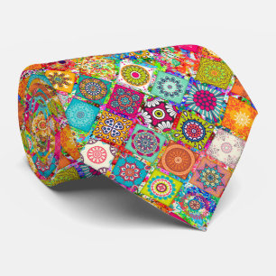 Cravate Joli motif décoratif coloré et transparent