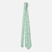 Cravate Joli motif flamant rose Noël (Dos)