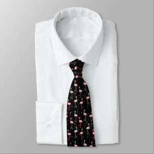 Cravate Joli motif flamant rose Noël