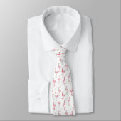 Cravate Joli motif flamant rose Noël (Attaché)