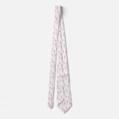 Cravate Joli motif flamant rose Noël (Dos)