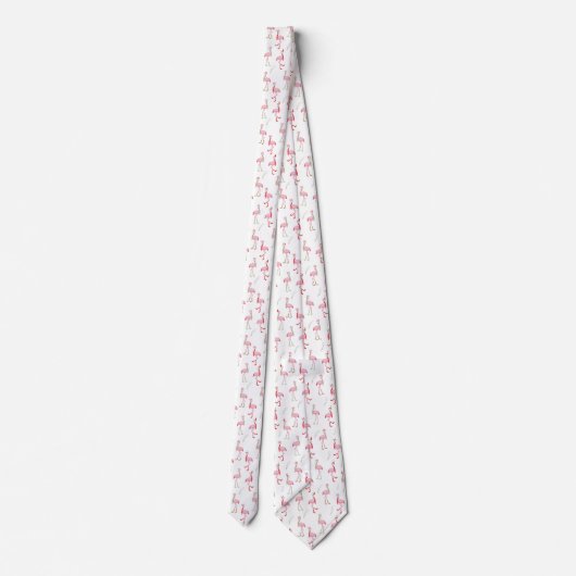 Cravate Joli motif flamant rose Noël (Dos)