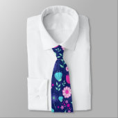 Cravate Joli motif floral de fond (Attaché)