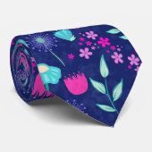 Cravate Joli motif floral de fond (Roulé)