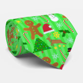 Cravate Joli Noël Collage Motif de vacances (Roulé)