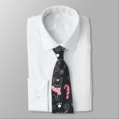 Cravate Joli Noël Kitty Chat Motif (Attaché)