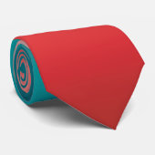 Cravate Joli Ombre Festive Rouge & Turquoise Blue Gradient (Roulé)