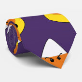 Cravate Joli orange violet Halloween Emoji Candy Corn (Roulé)
