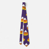 Cravate Joli orange violet Halloween Emoji Candy Corn (Dos)
