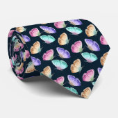 Cravate Joli Pastel Motif d'aquarelle papillon (Roulé)