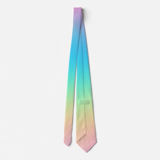 Cravate Joli Pastel Rainbow Mariage dégradé (Dos)