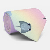 Cravate Joli phoque de poisson Ray Whale sur gradient Rain (Roulé)