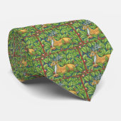 Cravate Joli renne de Noël en forêt avec Holly (Roulé)
