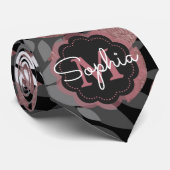 Cravate Joli Rose Gold Floral Illustration Motif (Roulé)