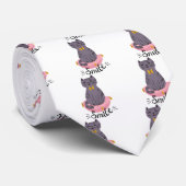 Cravate Joli sourire de chat (Roulé)