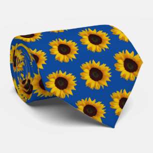 Cravate Joli tournesol jaune doré