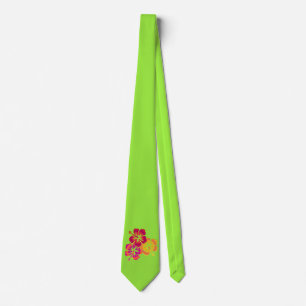 Cravate Joli trio de fleurs d'hibiscus tropical + votre ar