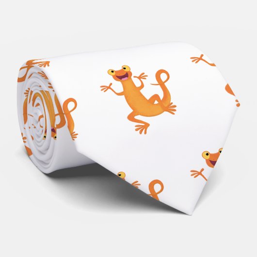 Cravate Joli triton orangé joyeux (Roulé)