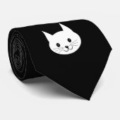 Cravate Joli Visage De Chat. (Roulé)