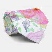 Cravate Jolie aquarelle peinture à la main abstraite flora (Roulé)