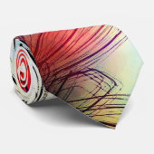 Cravate jolie aquarelle vibrante Floral abstrait (Roulé)