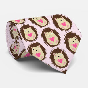 Cravate Jolie Bébé Fille Hérisson Rose Motif