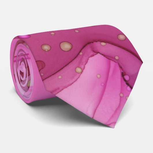 Cravate Jolie Bougie Rose (Roulé)