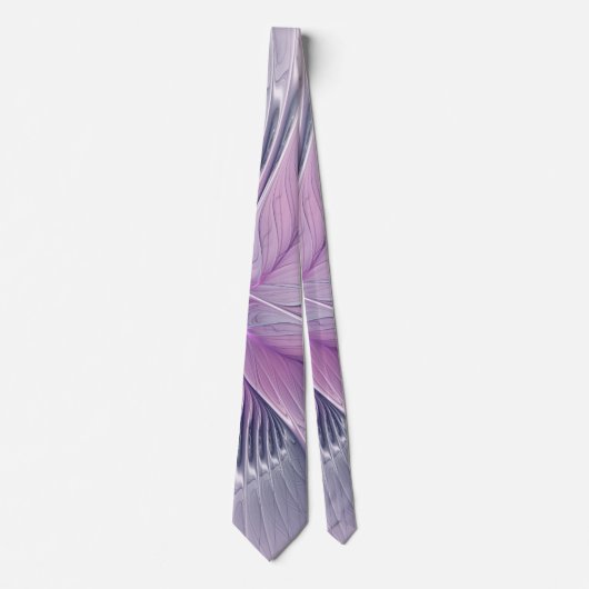 Cravate Jolie fleur rose abstraite moderne art fractal (Devant)