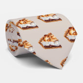 Cravate Jolie tarte motif carrelée S'more (Roulé)