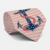 Cravate Jolie valentines romantiques coeur ancre (Roulé)