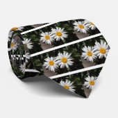 Cravate Jolies fleurs de marguerite blanches pures (Roulé)