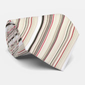 Cravate Jolies rayures blanches rouges vintage (Roulé)
