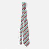 Cravate Jolies rayures bleues marron  (Dos)