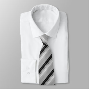 Cravate Jolies rayures noir gris