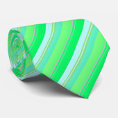 Cravate Jolies rayures vert aqua (Roulé)