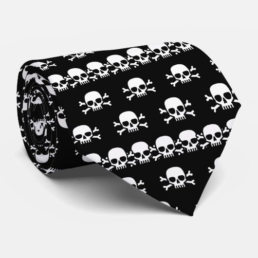 Cravate Jolly roger (Roulé)